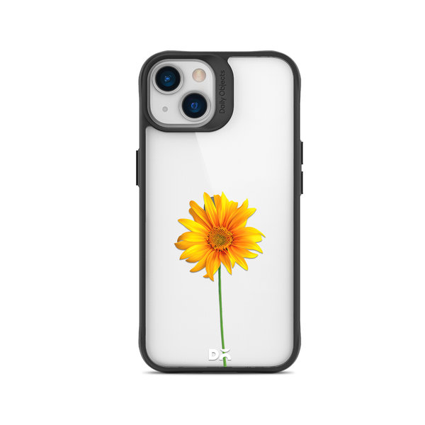 

DailyObjects Clear Sunflower Black Hybrid Clear Case Cover For iPhone 15