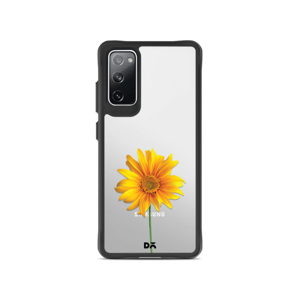 

DailyObjects Clear Sunflower Black Hybrid Clear Case Cover For Samsung Galaxy S20 FE