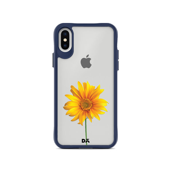 

DailyObjects Clear Sunflower Blue Hybrid Clear Case Cover For iPhone XS