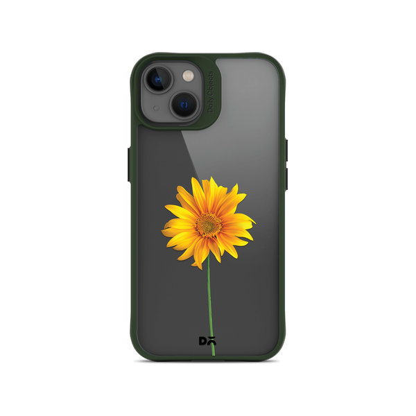 

DailyObjects Clear Sunflower Green Hybrid Clear Case Cover For iPhone 13 Mini