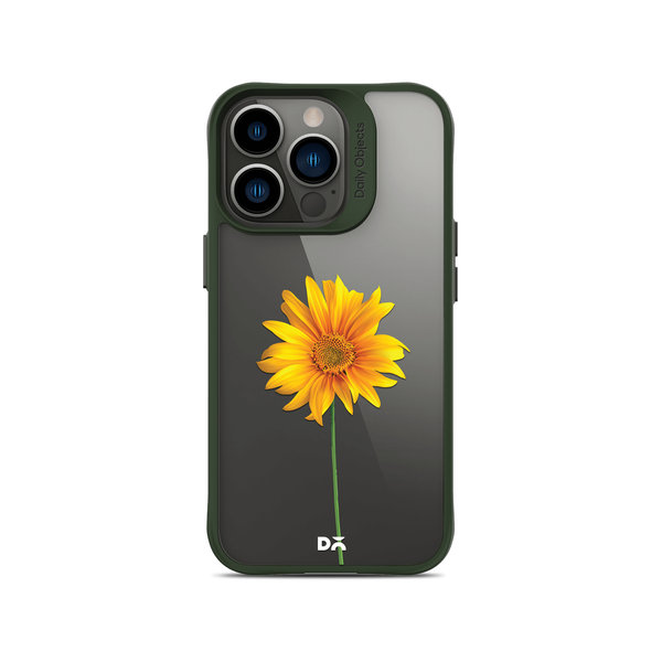 

DailyObjects Clear Sunflower Green Hybrid Clear Case Cover For iPhone 13 Pro Max