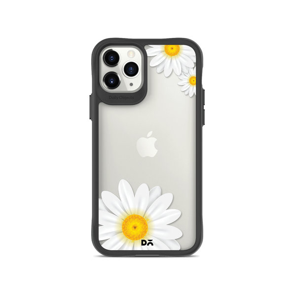 

DailyObjects Clear Three White Daisies Black Hybrid Clear Case Cover For iPhone 11 Pro
