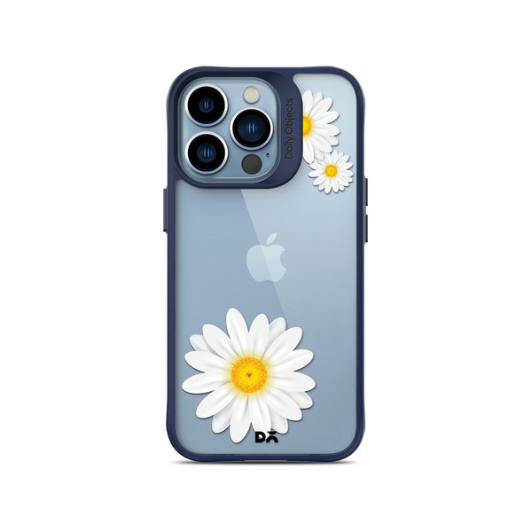 

DailyObjects Clear Three White Daisies Blue Hybrid Clear Case Cover For iPhone 13 Pro Max