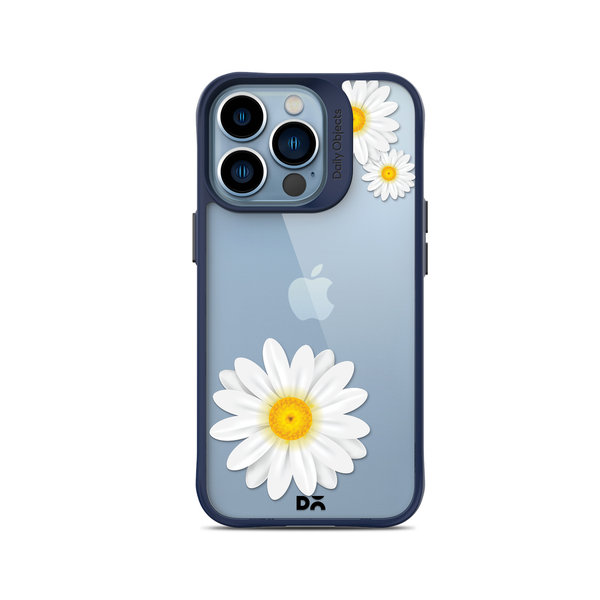 

DailyObjects Clear Three White Daisies Blue Hybrid Clear Case Cover For iPhone 14 Pro