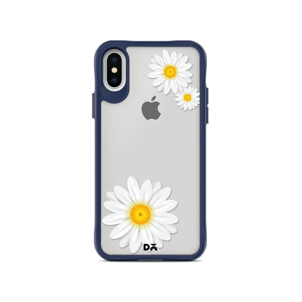 

DailyObjects Clear Three White Daisies Blue Hybrid Clear Case Cover For iPhone XS