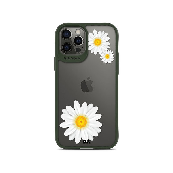 

DailyObjects Clear Three White Daisies Green Hybrid Clear Case Cover For iPhone 12 Pro Max