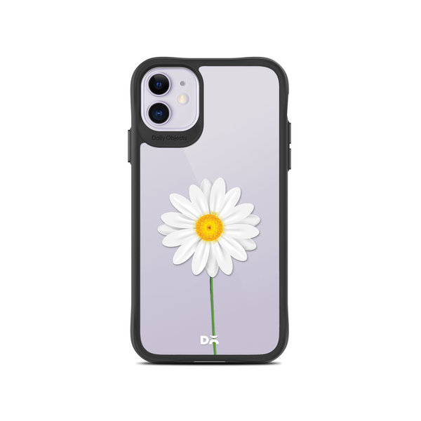 

DailyObjects Clear White Daisy Black Hybrid Clear Case Cover For iPhone 11