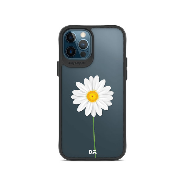 

DailyObjects Clear White Daisy Black Hybrid Clear Case Cover For iPhone 12 Pro Max