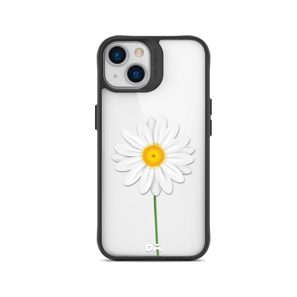 

DailyObjects Clear White Daisy Black Hybrid Clear Case Cover For iPhone 15 Plus