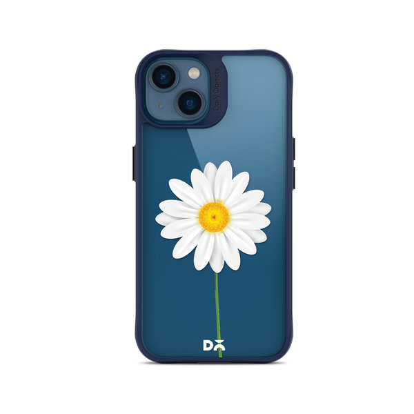 

DailyObjects Clear White Daisy Blue Hybrid Clear Case Cover For iPhone 14 Plus