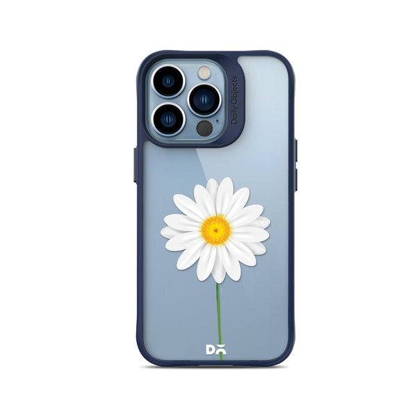 

DailyObjects Clear White Daisy Blue Hybrid Clear Case Cover For iPhone 14 Pro