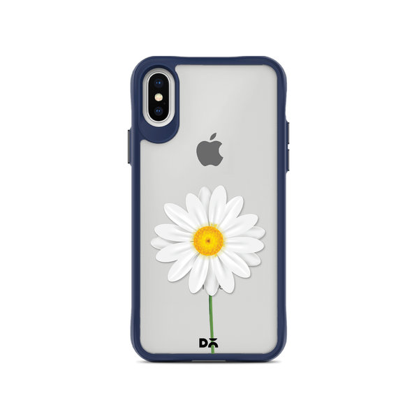 

DailyObjects Clear White Daisy Blue Hybrid Clear Case Cover For iPhone XS