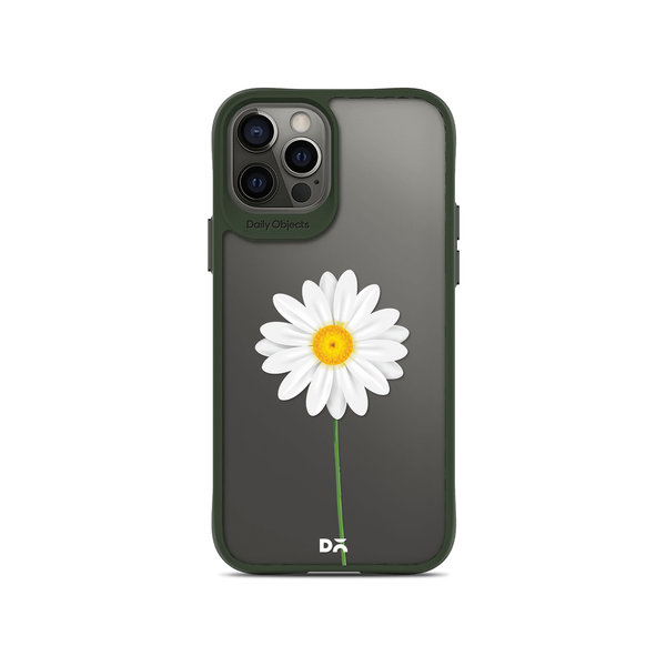 

DailyObjects Clear White Daisy Green Hybrid Clear Case Cover For iPhone 12 Pro Max