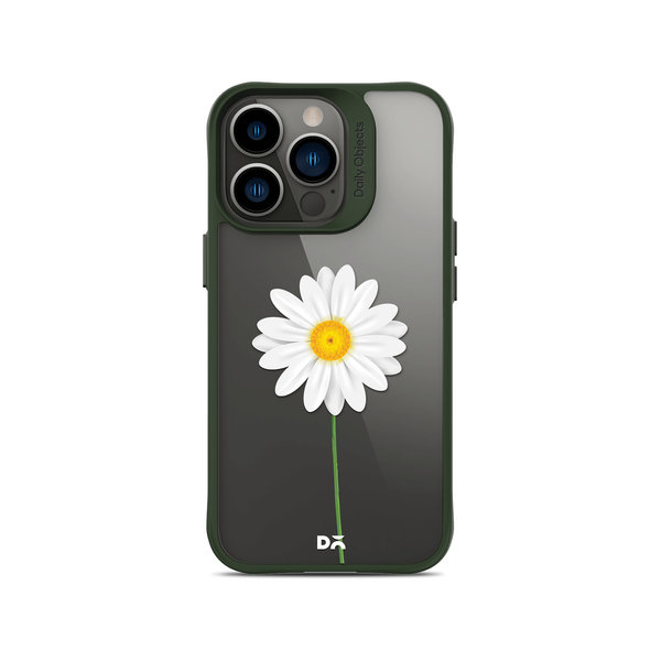 

DailyObjects Clear White Daisy Green Hybrid Clear Case Cover For iPhone 13 Pro Max