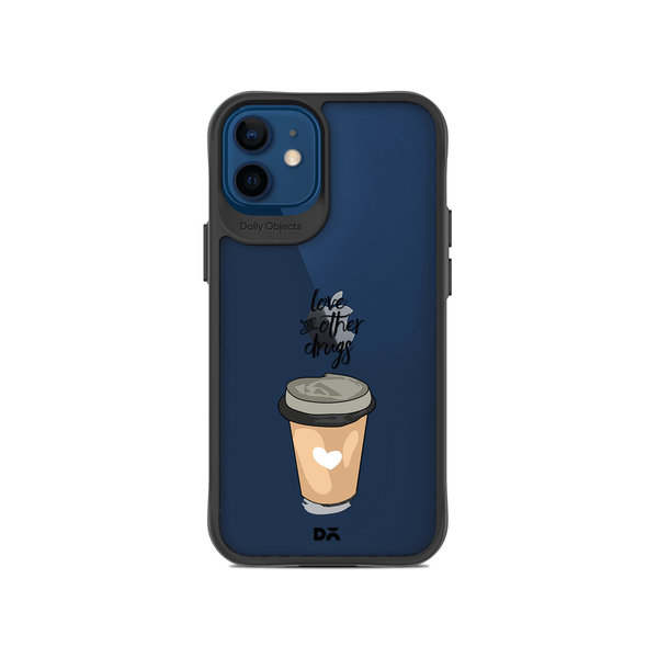 

DailyObjects Coffee Is Love Black Hybrid Clear Case Cover For iPhone 12