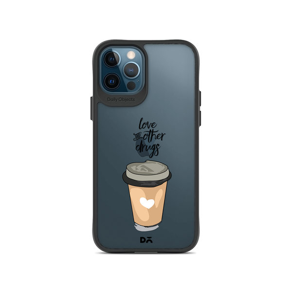 

DailyObjects Coffee Is Love Black Hybrid Clear Case Cover For iPhone 12 Pro