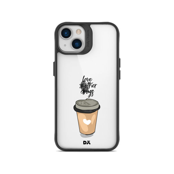 

DailyObjects Coffee Is Love Black Hybrid Clear Case Cover For iPhone 13 Mini