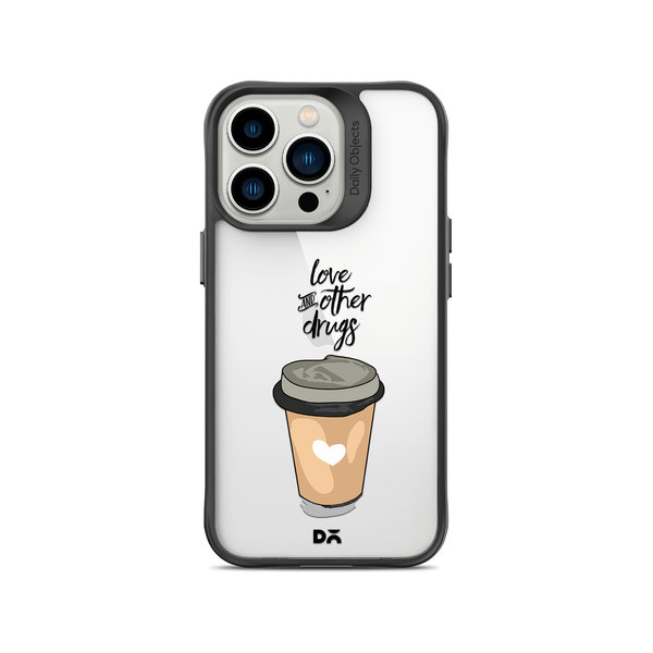 

DailyObjects Coffee Is Love Black Hybrid Clear Case Cover For iPhone 13 Pro