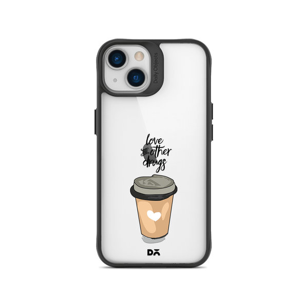 

DailyObjects Coffee Is Love Black Hybrid Clear Case Cover For iPhone 14 Plus