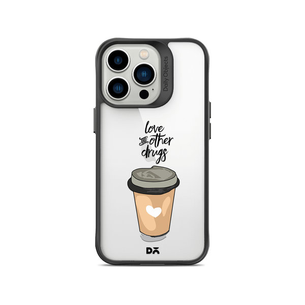 

DailyObjects Coffee Is Love Black Hybrid Clear Case Cover For iPhone 14 Pro