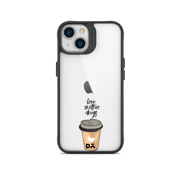 

DailyObjects Coffee Is Love Black Hybrid Clear Case Cover For iPhone 15 Plus