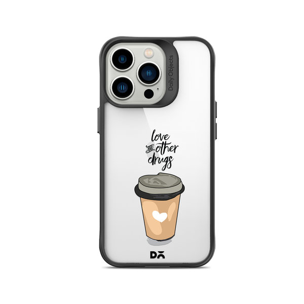

DailyObjects Coffee Is Love Black Hybrid Clear Case Cover For iPhone 15 Pro