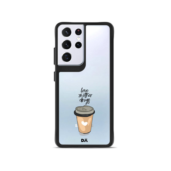 

DailyObjects Coffee Is Love Black Hybrid Clear Case Cover For Samsung Galaxy S21 Ultra