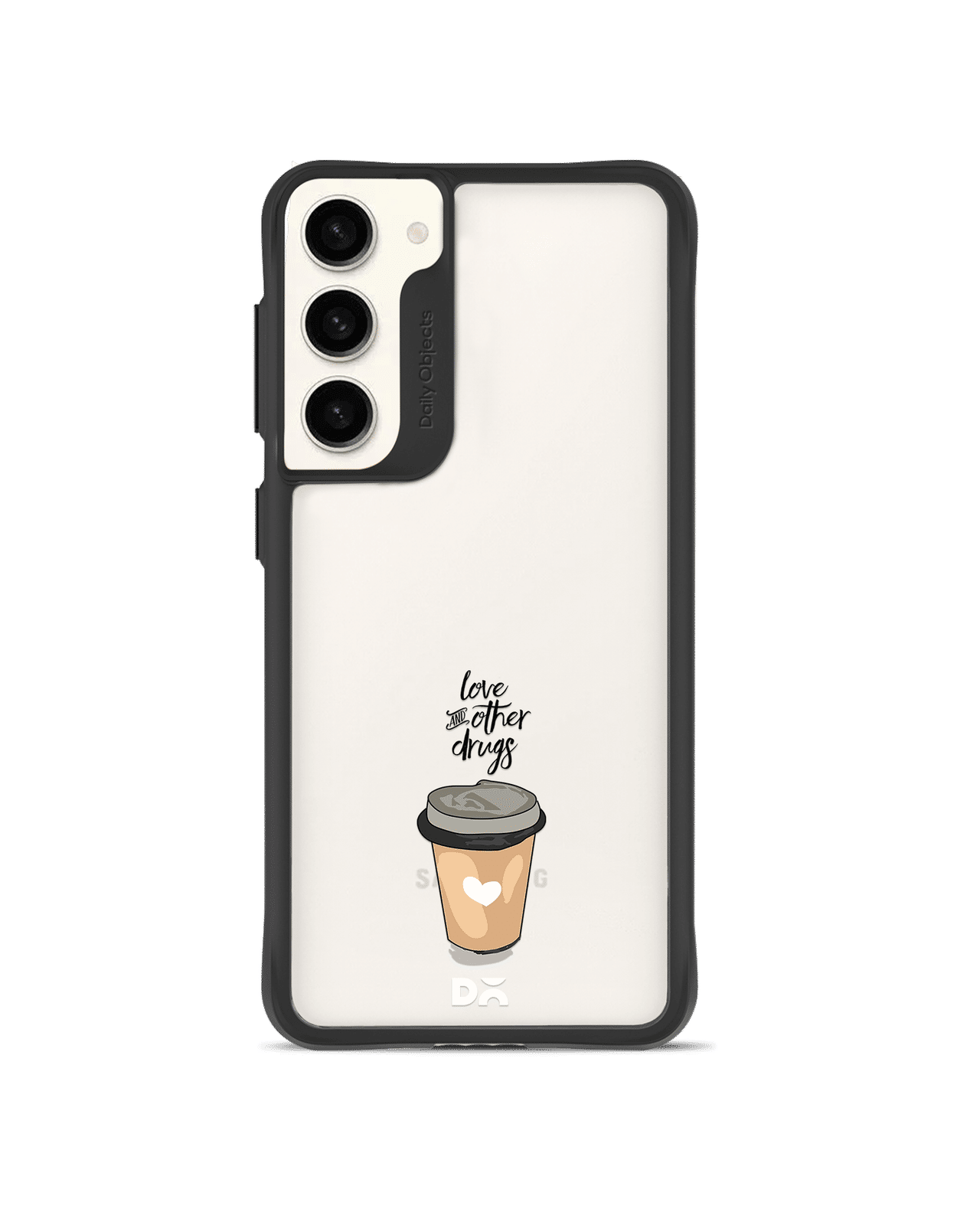 Coffee Is Love Black Hybrid Clear Case Cover For Samsung Galaxy S23
