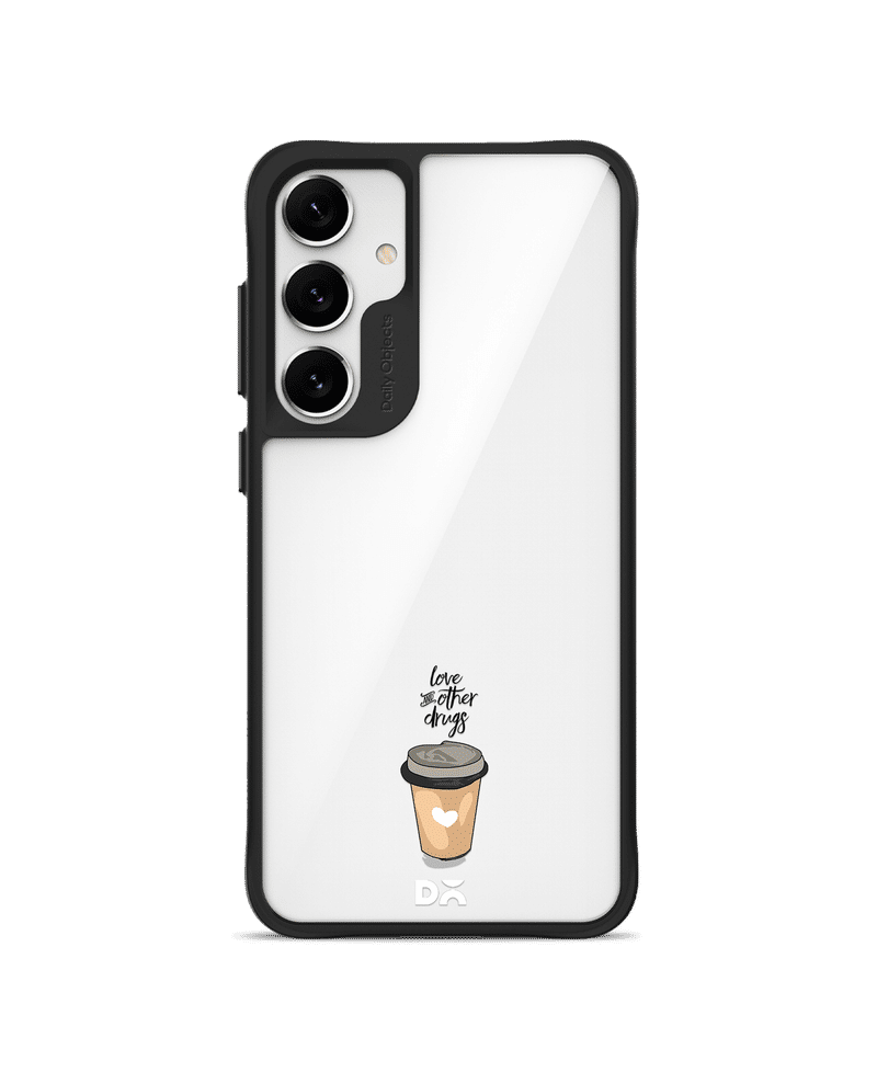 Coffee Is Love Black Hybrid Clear Case Cover For Samsung Galaxy S24 Plus