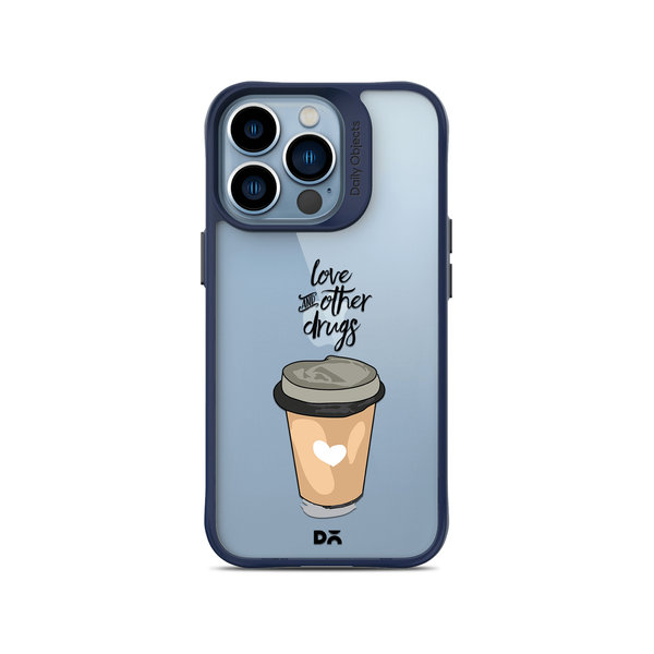 DailyObjects Coffee Is Love Blue Hybrid Clear Case Cover For iPhone 13 Pro Max