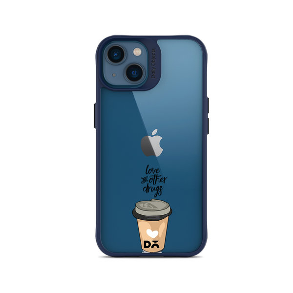 

DailyObjects Coffee Is Love Blue Hybrid Clear Case Cover For iPhone 14 Plus