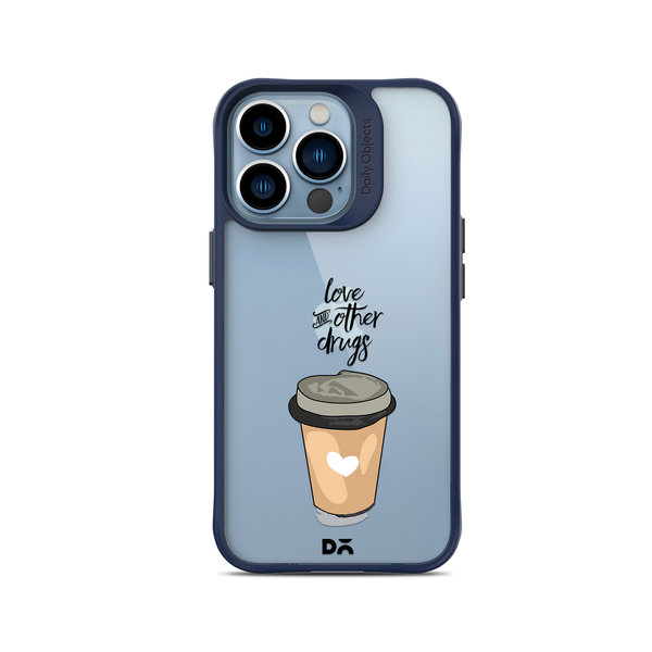 

DailyObjects Coffee Is Love Blue Hybrid Clear Case Cover For iPhone 14 Pro