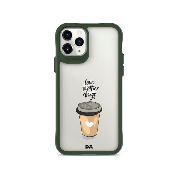 

DailyObjects Coffee Is Love Green Hybrid Clear Case Cover For iPhone 11 Pro Max