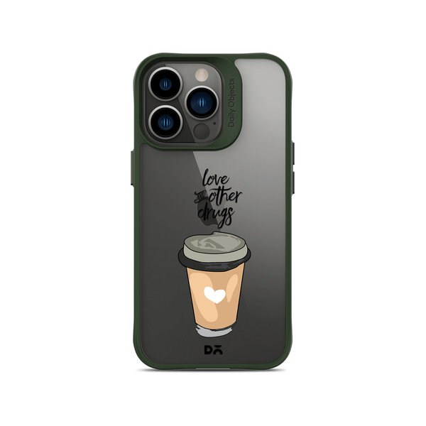 

DailyObjects Coffee Is Love Green Hybrid Clear Case Cover For iPhone 13 Pro Max