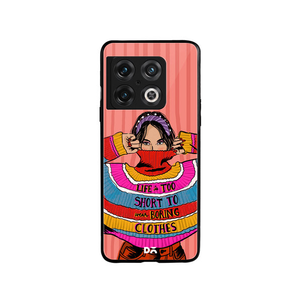 

DailyObjects Colourblock Jumper Glass Case Cover For OnePlus 10 Pro