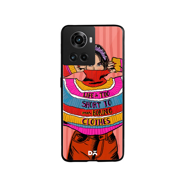 

DailyObjects Colourblock Jumper Glass Case Cover For OnePlus 10R