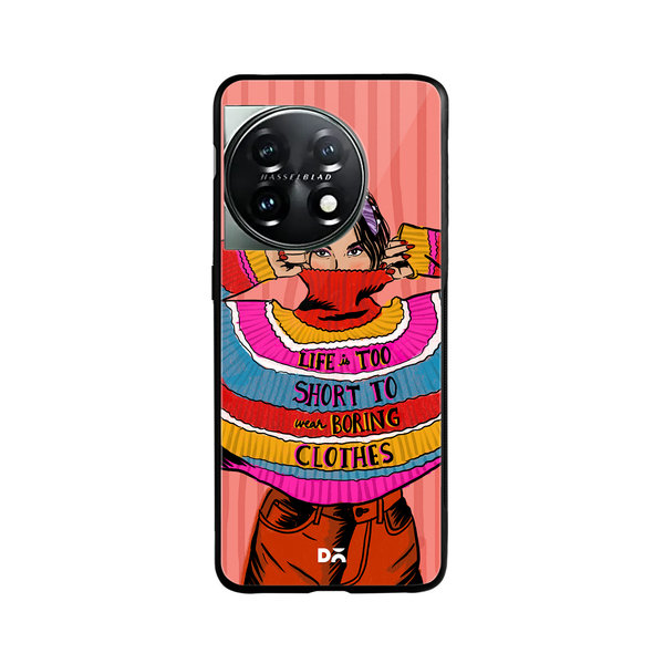 

DailyObjects Colourblock Jumper Glass Case Cover For OnePlus 11 5G
