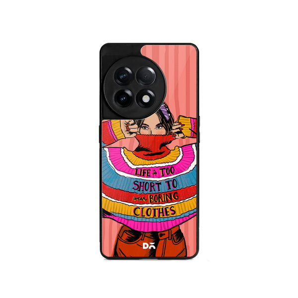 

DailyObjects Colourblock Jumper Glass Case Cover For OnePlus 11R
