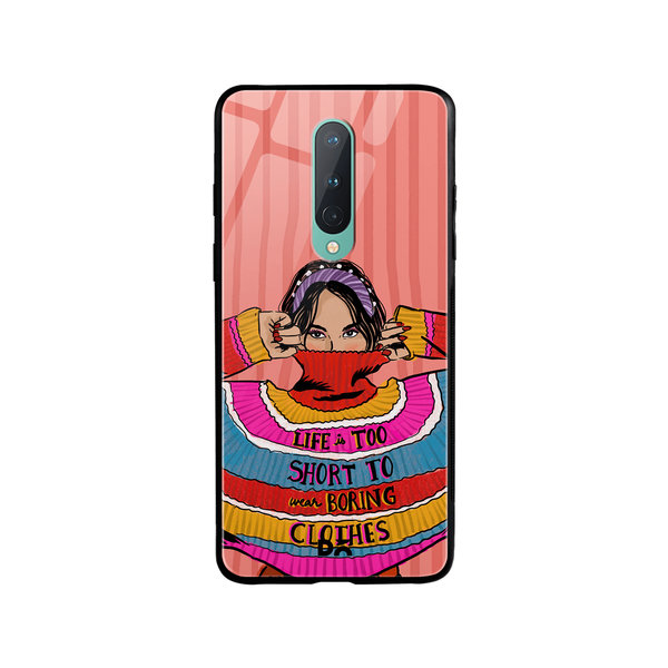 

DailyObjects Colourblock Jumper Glass Case Cover For OnePlus 8