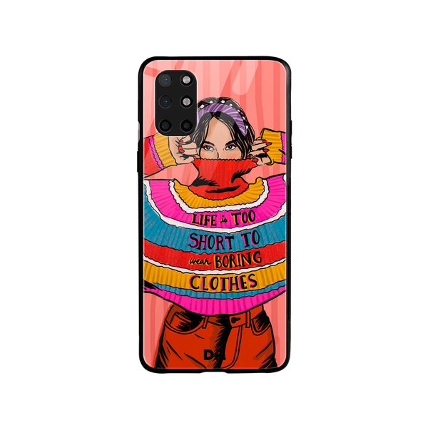 

DailyObjects Colourblock Jumper Glass Case Cover For OnePlus 8T