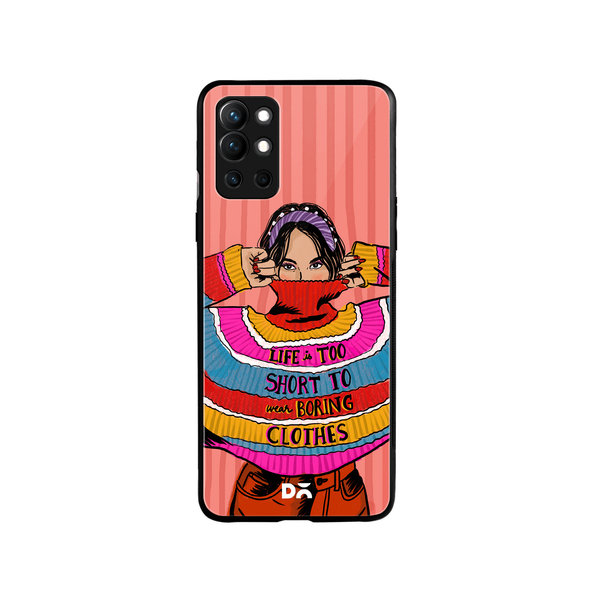 

DailyObjects Colourblock Jumper Glass Case Cover For OnePlus 9R