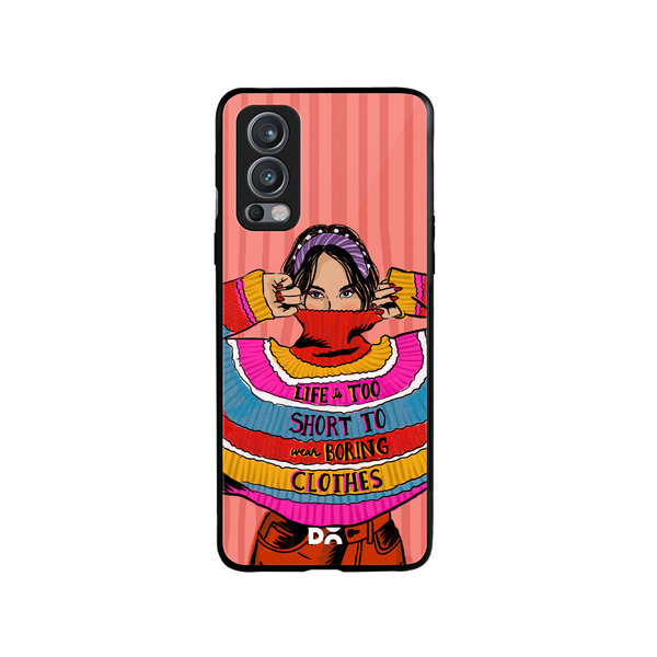 

DailyObjects Colourblock Jumper Glass Case Cover For OnePlus Nord 2