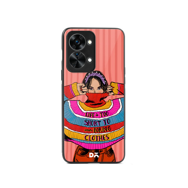 

DailyObjects Colourblock Jumper Glass Case Cover For OnePlus Nord 2T