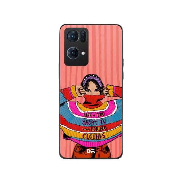 

DailyObjects Colourblock Jumper Glass Case Cover For Oppo Reno 7 Pro