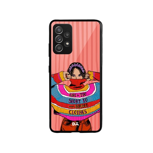 

DailyObjects Colourblock Jumper Glass Case Cover For Samsung Galaxy A53