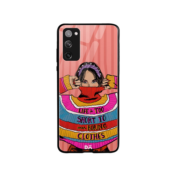 

DailyObjects Colourblock Jumper Glass Case Cover For Samsung Galaxy S20 FE