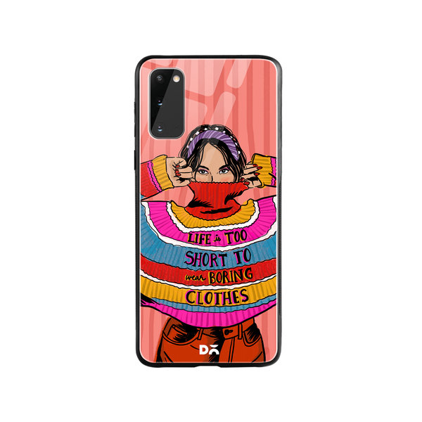

DailyObjects Colourblock Jumper Glass Case Cover For Samsung Galaxy S20