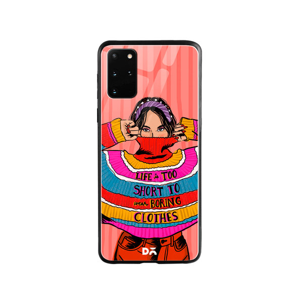 

DailyObjects Colourblock Jumper Glass Case Cover For Samsung Galaxy S20 Plus