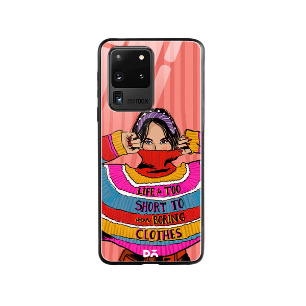 

DailyObjects Colourblock Jumper Glass Case Cover For Samsung Galaxy S20 Ultra