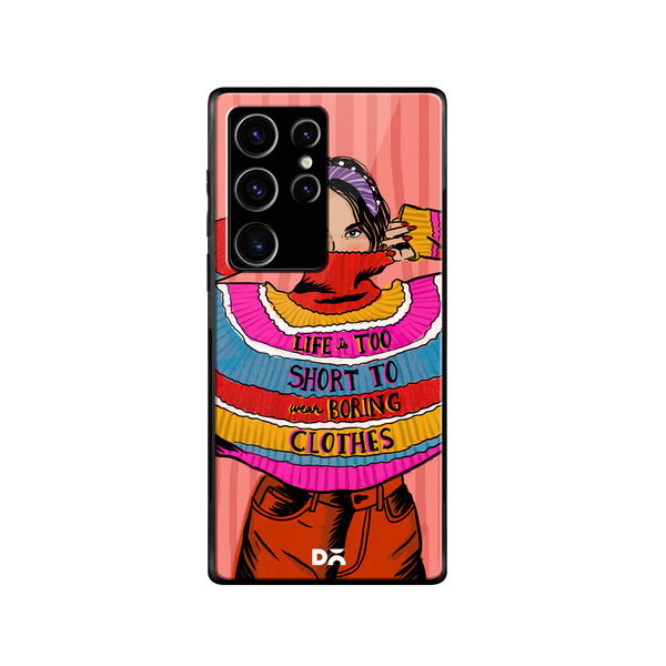 

DailyObjects Colourblock Jumper Glass Case Cover For Samsung Galaxy S23 Ultra